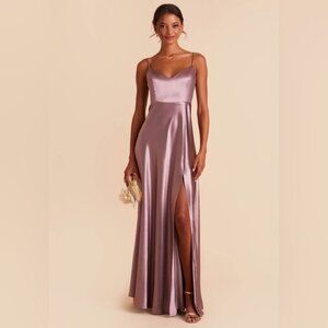 NWT Birdy Grey - Jay Satin Dress, Dark Mauve, XS